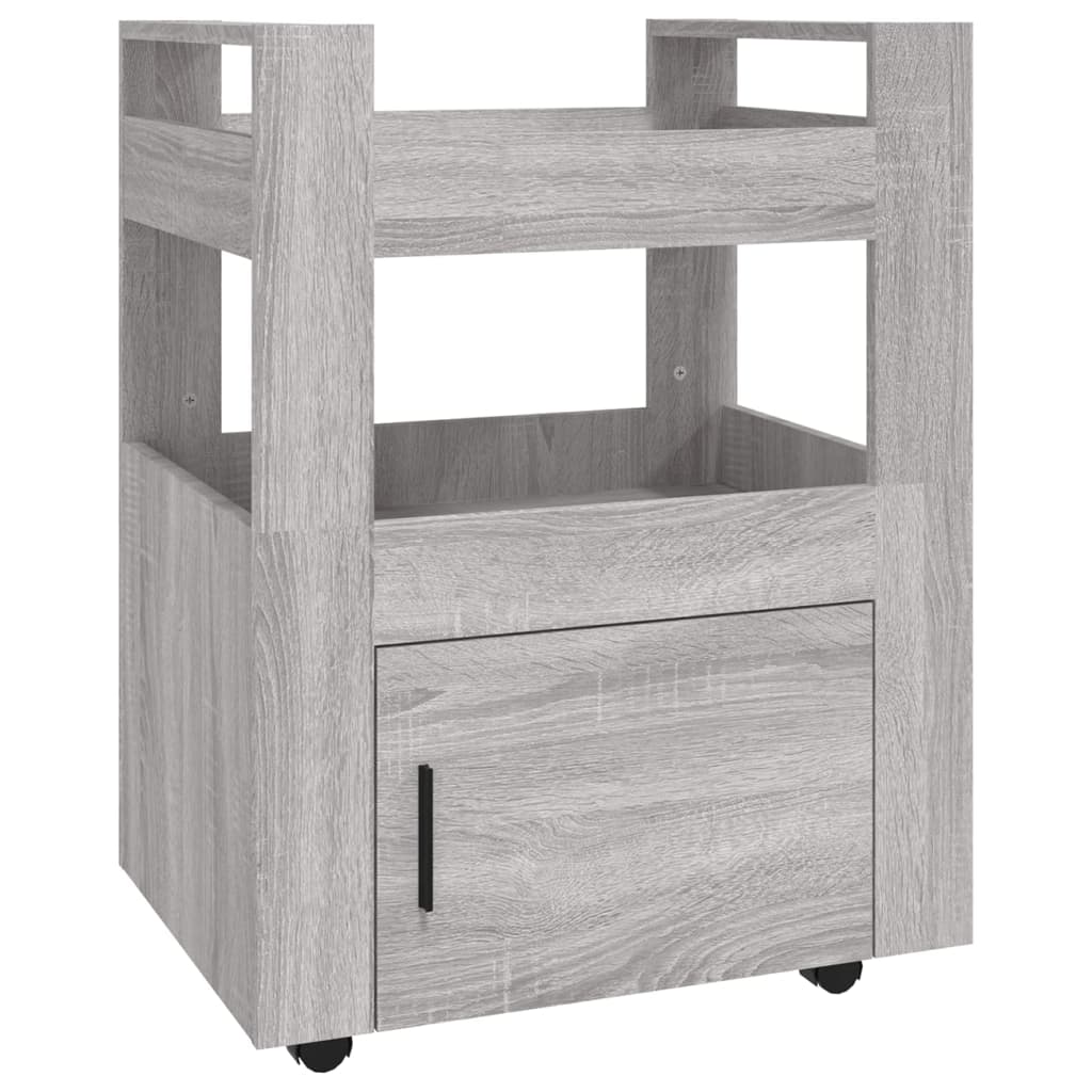 Chariot de cuisine Sonoma gris 60x45x80 cm Bois d'ingénierie - XIOS
