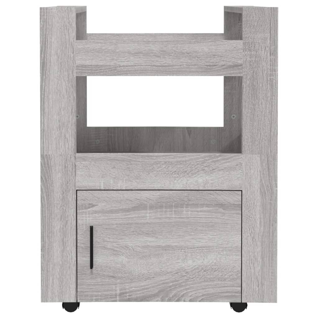 Chariot de cuisine Sonoma gris 60x45x80 cm Bois d'ingénierie - XIOS
