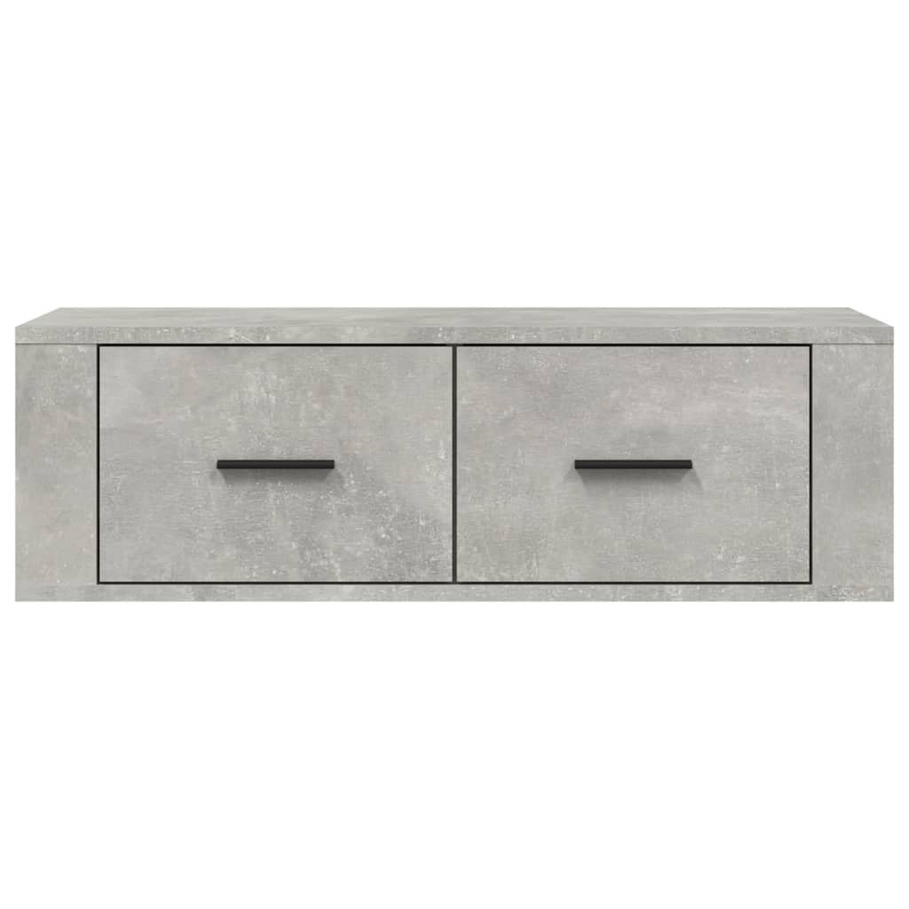 Meuble TV suspendu Gris béton 80x36x25 cm Bois d'ingénierie - XIOS