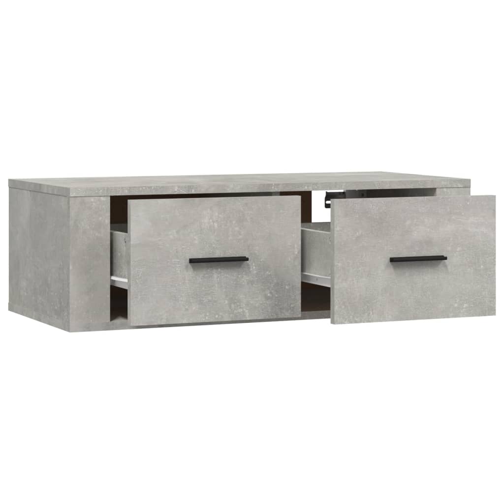 Meuble TV suspendu Gris béton 80x36x25 cm Bois d'ingénierie - XIOS