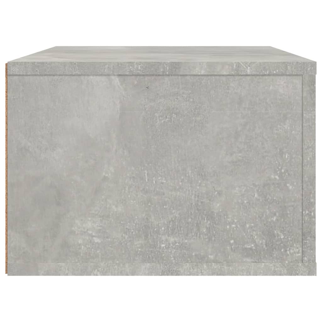 Meuble TV suspendu Gris béton 80x36x25 cm Bois d'ingénierie - XIOS