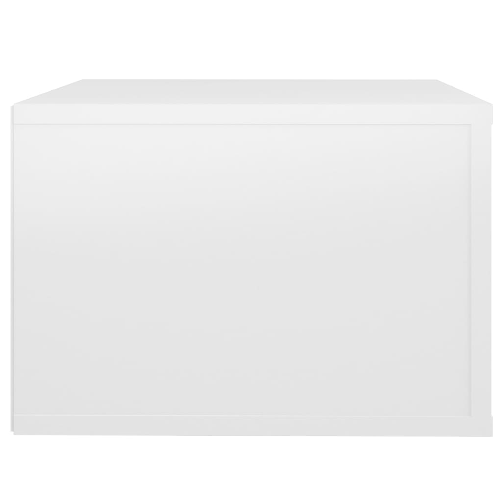Tables de chevet murales 2 pcs Blanc brillant 50x36x25 cm - XIOS
