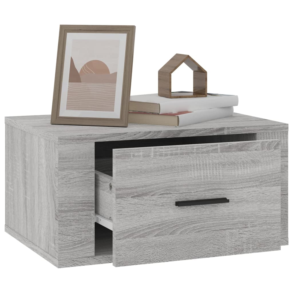 Table de chevet murale Sonoma gris 50x36x25 cm - XIOS