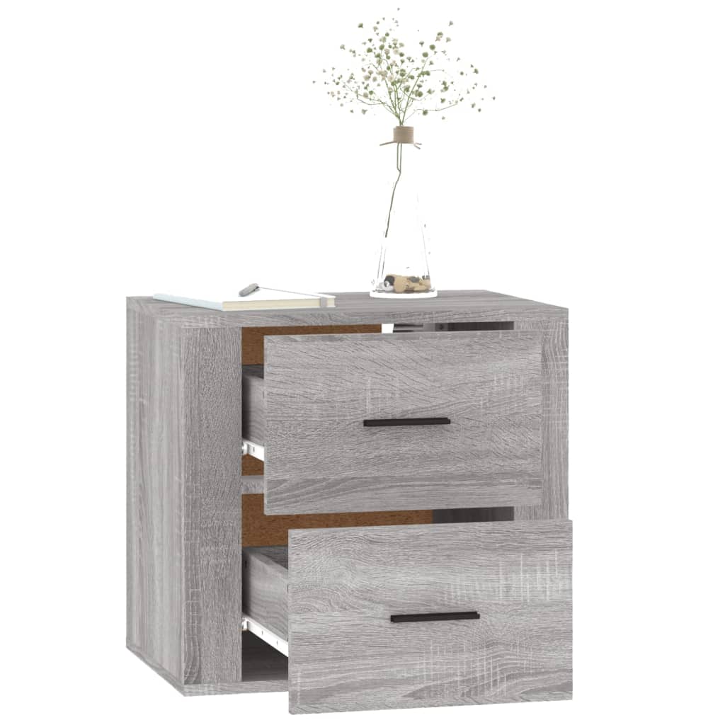 Table de chevet murale Sonoma gris 50x36x47 cm - XIOS