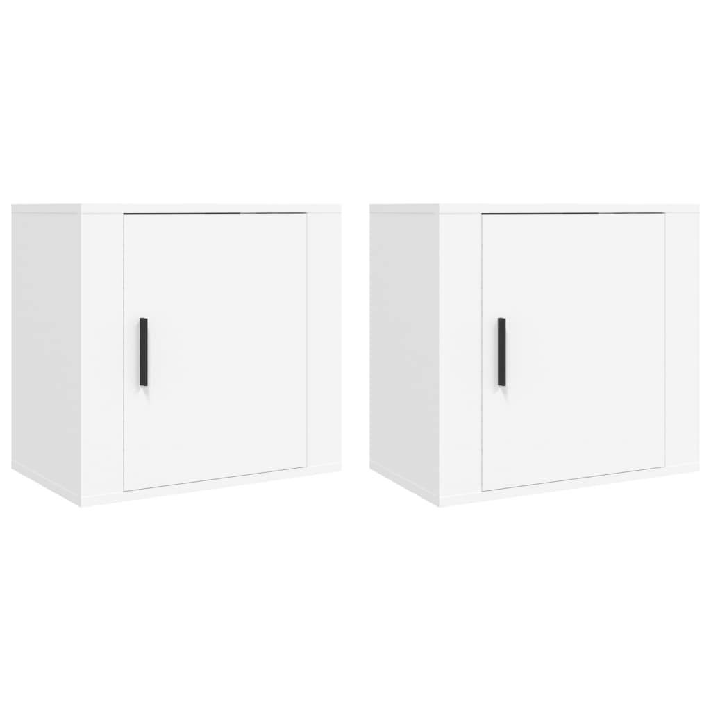 Tables de chevet murales 2 pcs Blanc 50x30x47 cm - XIOS