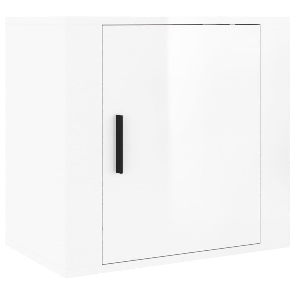 Tables de chevet murales 2 pcs Blanc brillant 50x30x47 cm - XIOS