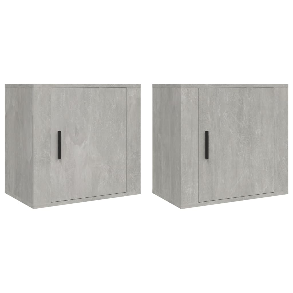 Tables de chevet murales 2 pcs Gris béton 50x30x47 cm - XIOS