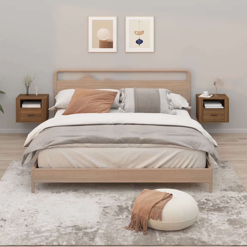 Tables de chevet murales 2 pcs Chêne marron 50x36x40 cm - XIOS