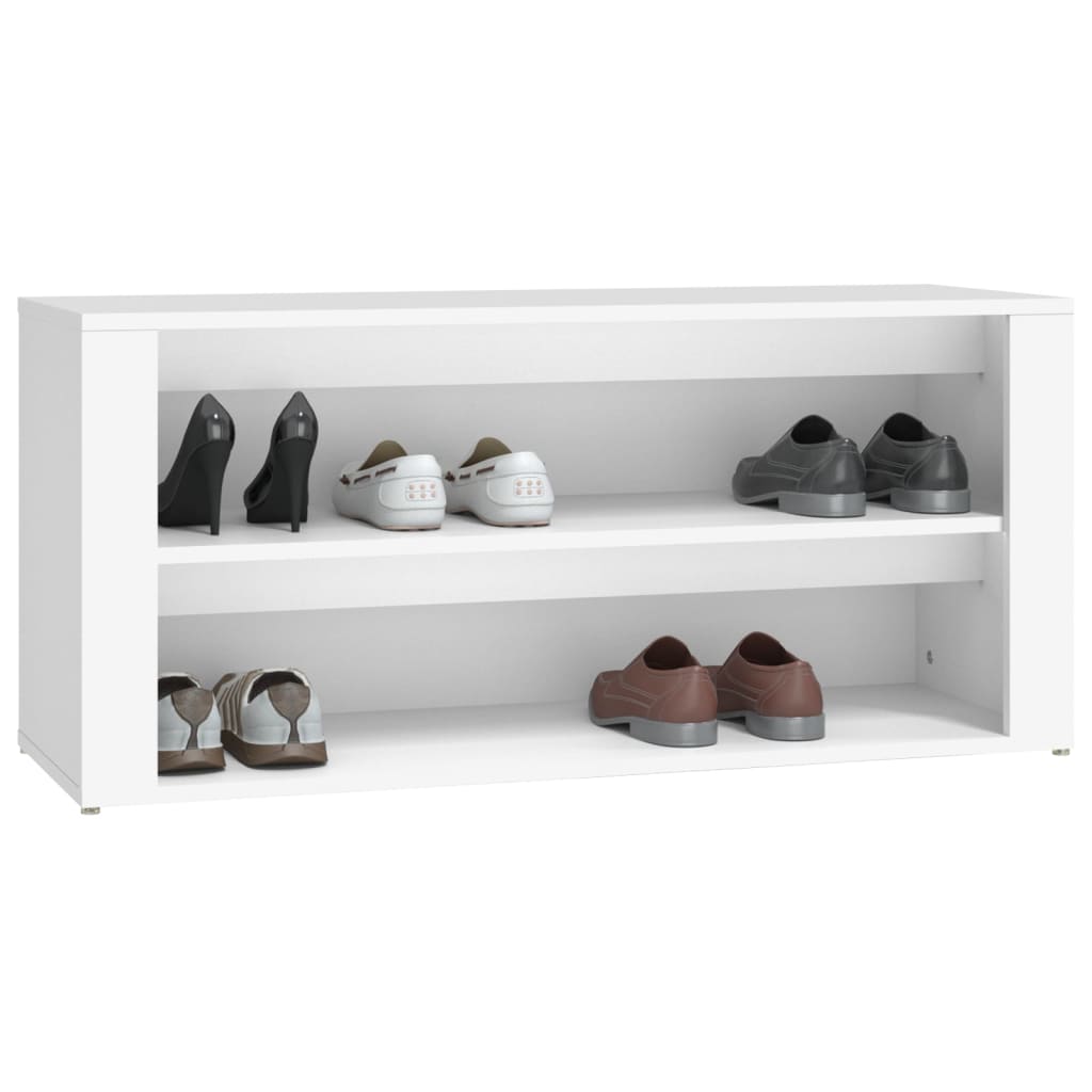 Étagère à chaussures Blanc 100x35x45 cm Bois d'ingénierie - XIOS