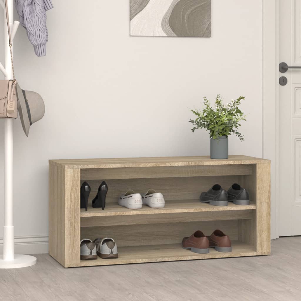 Étagère à chaussures Chêne sonoma 100x35x45cm Bois d'ingénierie - XIOS