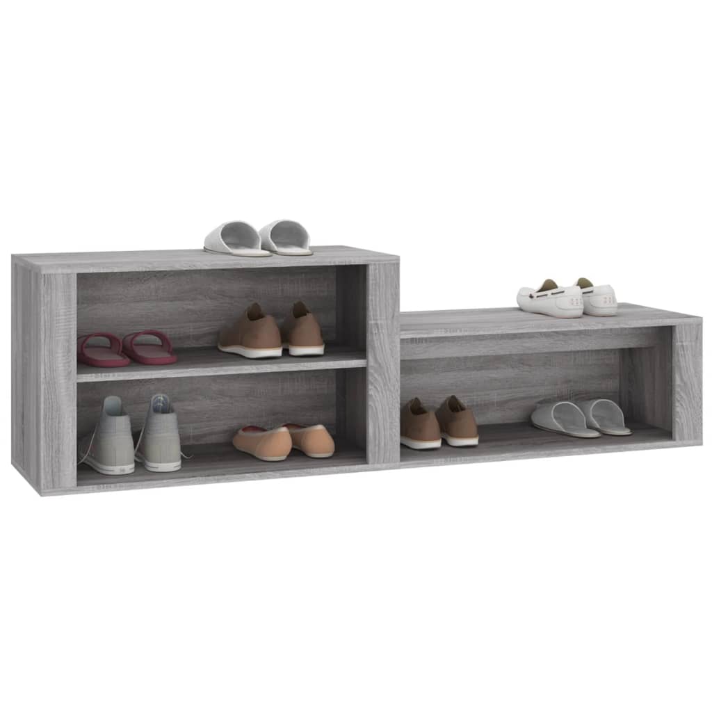 Armoire à chaussures Sonoma gris 150x35x45 cm Bois d'ingénierie - XIOS