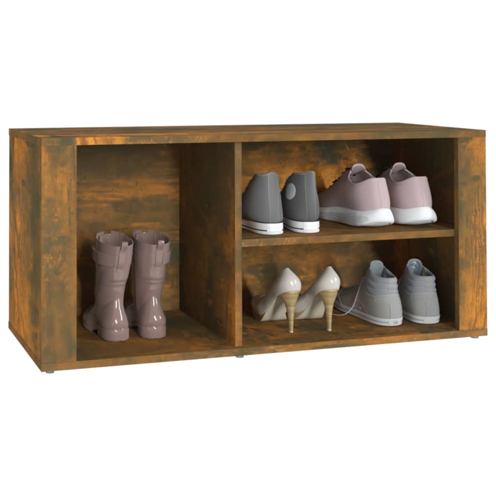 Armoire à chaussures Chêne fumé 100x35x45 cm Bois d'ingénierie - XIOS