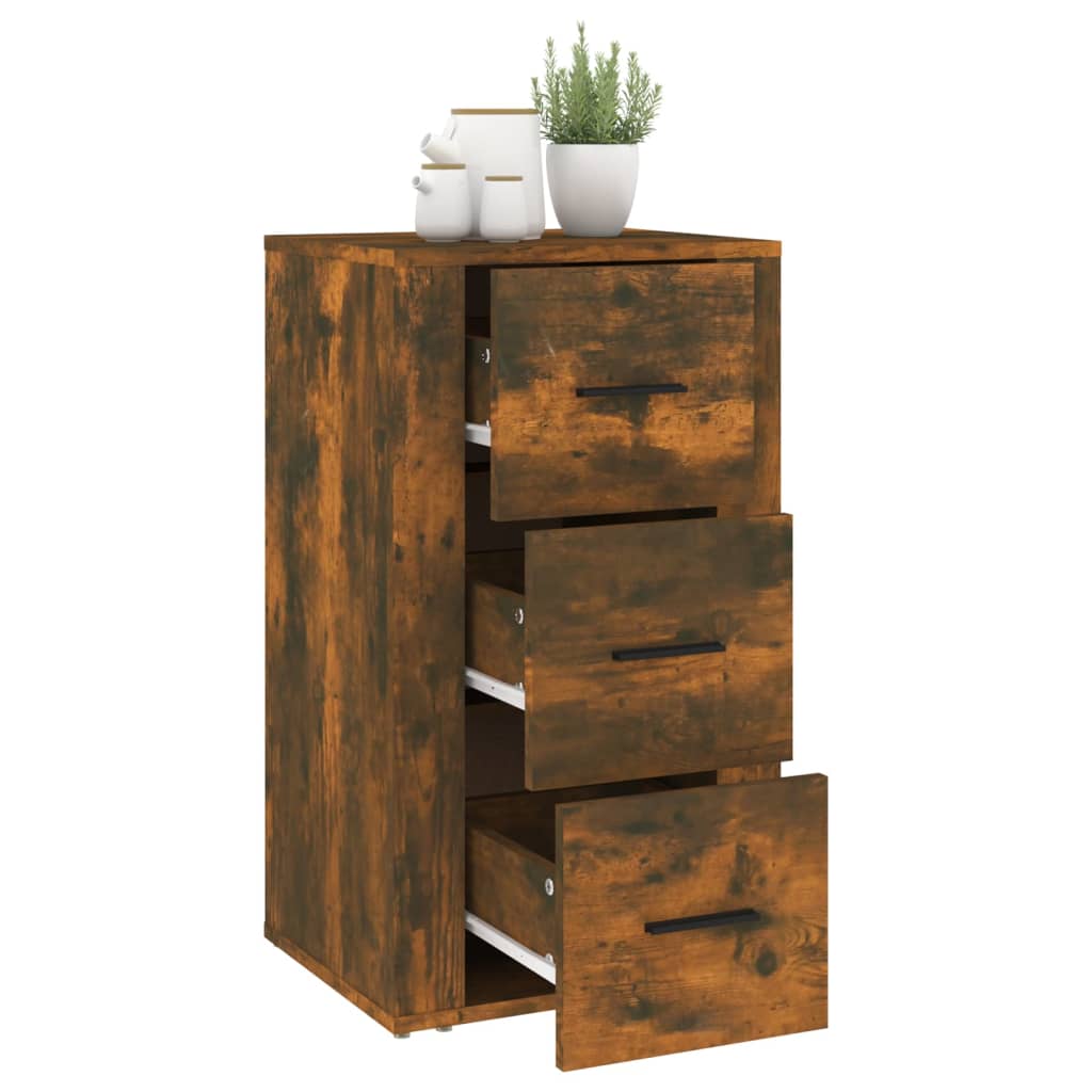 Buffet Chêne fumé 40x33x70 cm Bois d'ingénierie - XIOS