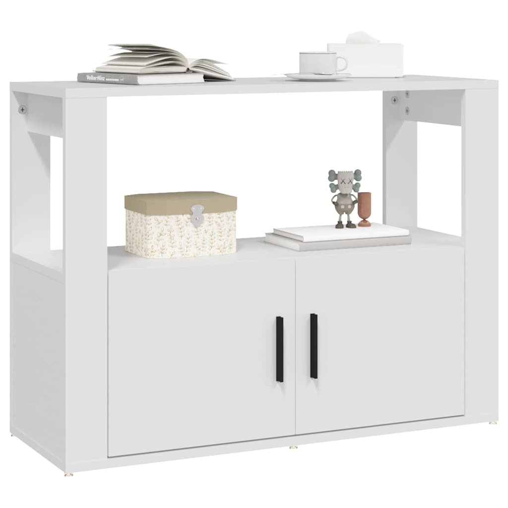 Buffet Blanc 80x30x60 cm Bois d'ingénierie - XIOS