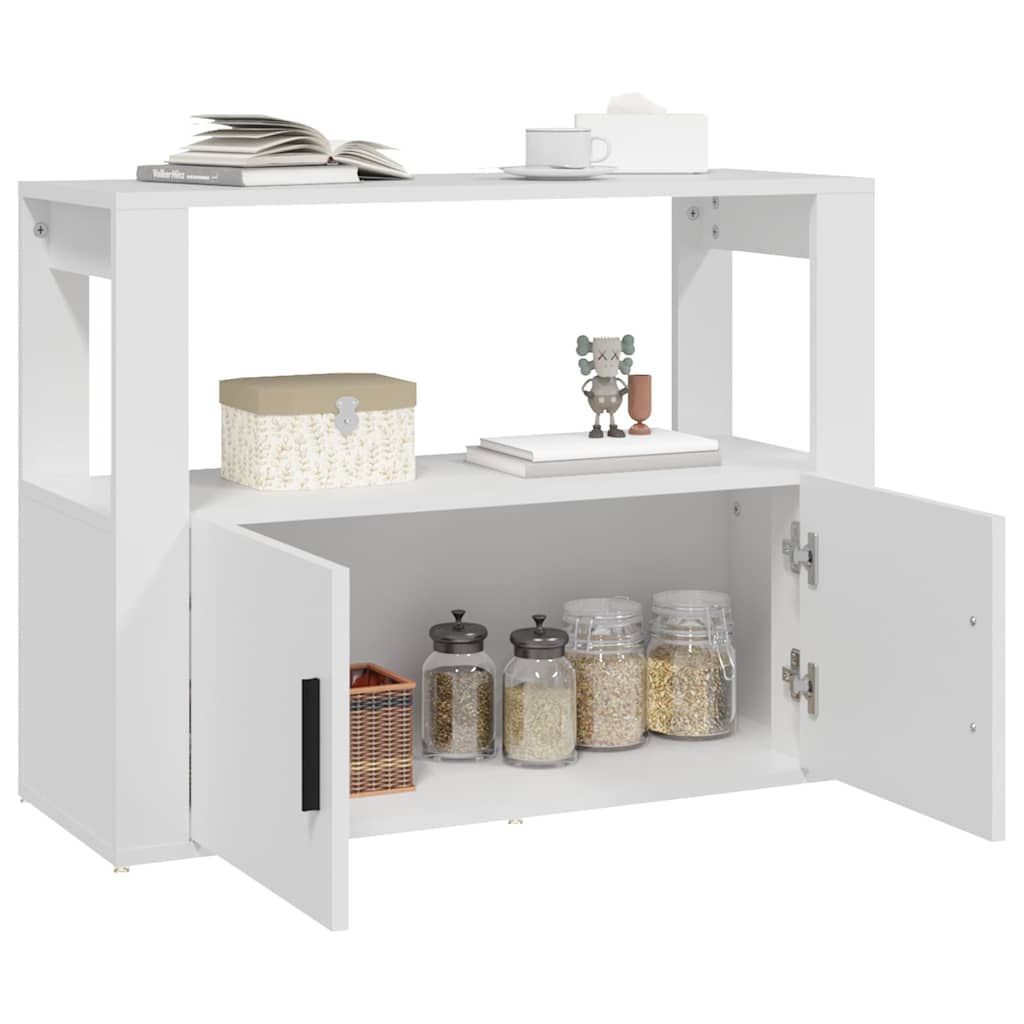 Buffet Blanc 80x30x60 cm Bois d'ingénierie - XIOS