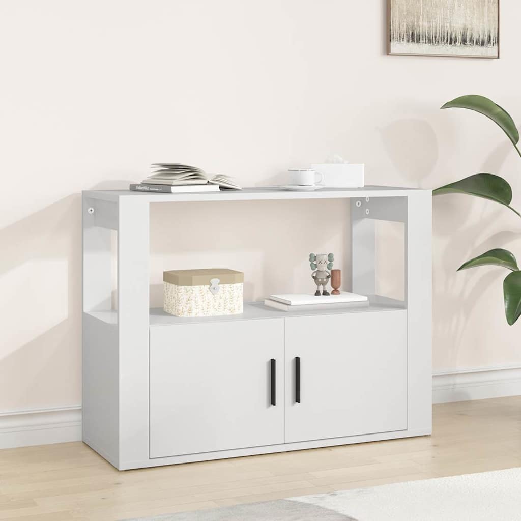 Buffet Blanc 80x30x60 cm Bois d'ingénierie - XIOS