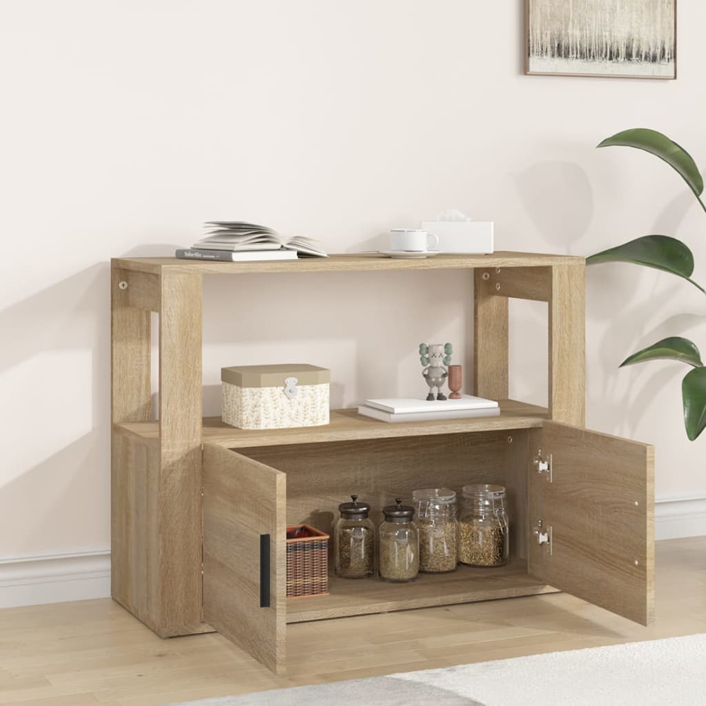 Buffet Chêne sonoma 80x30x60 cm Bois d'ingénierie - XIOS