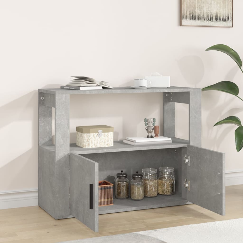 Buffet Gris béton 80x30x60 cm Bois d'ingénierie - XIOS