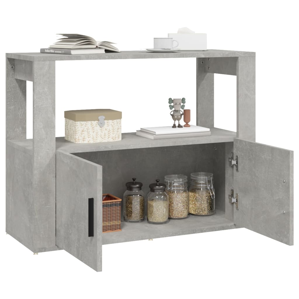 Buffet Gris béton 80x30x60 cm Bois d'ingénierie - XIOS