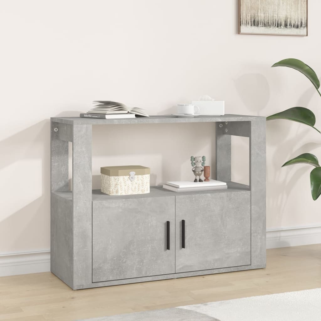 Buffet Gris béton 80x30x60 cm Bois d'ingénierie - XIOS