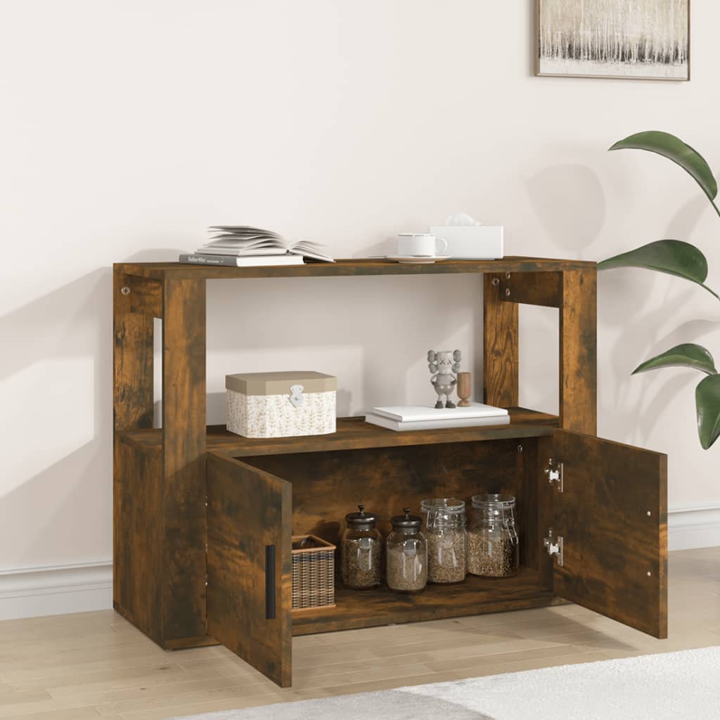 Buffet Chêne fumé 80x30x60 cm Bois d'ingénierie - XIOS
