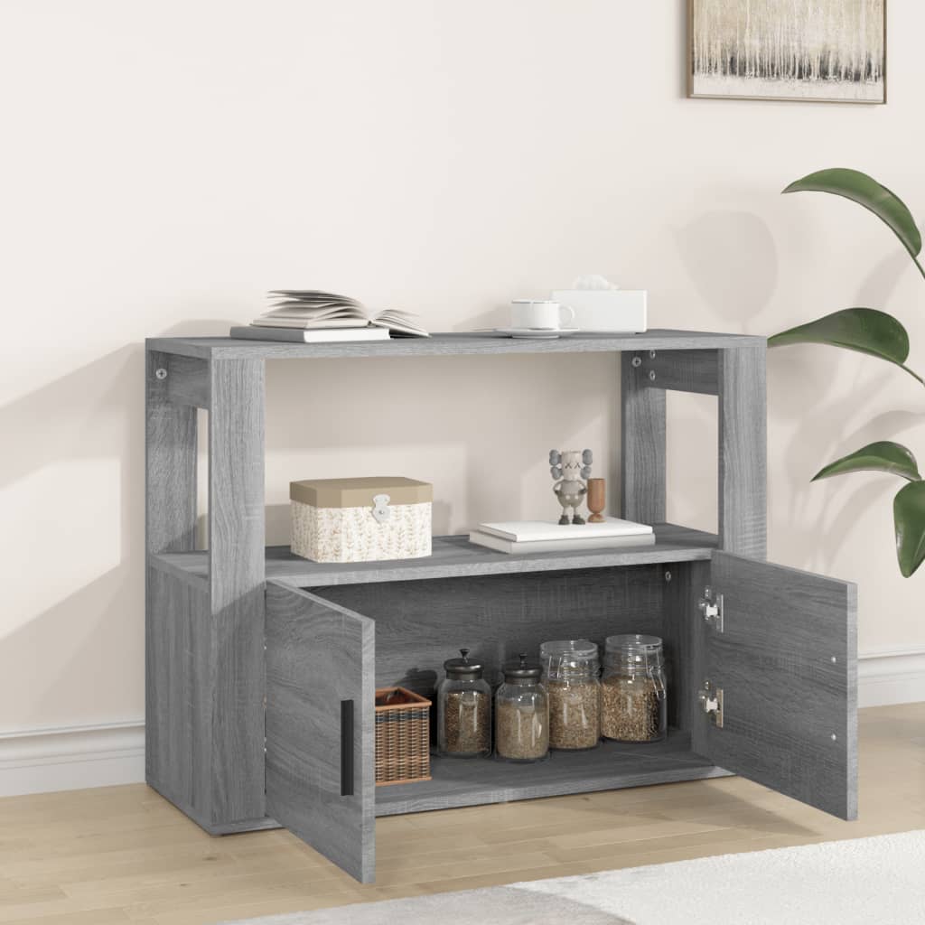 Buffet Sonoma gris 80x30x60 cm Bois d'ingénierie - XIOS