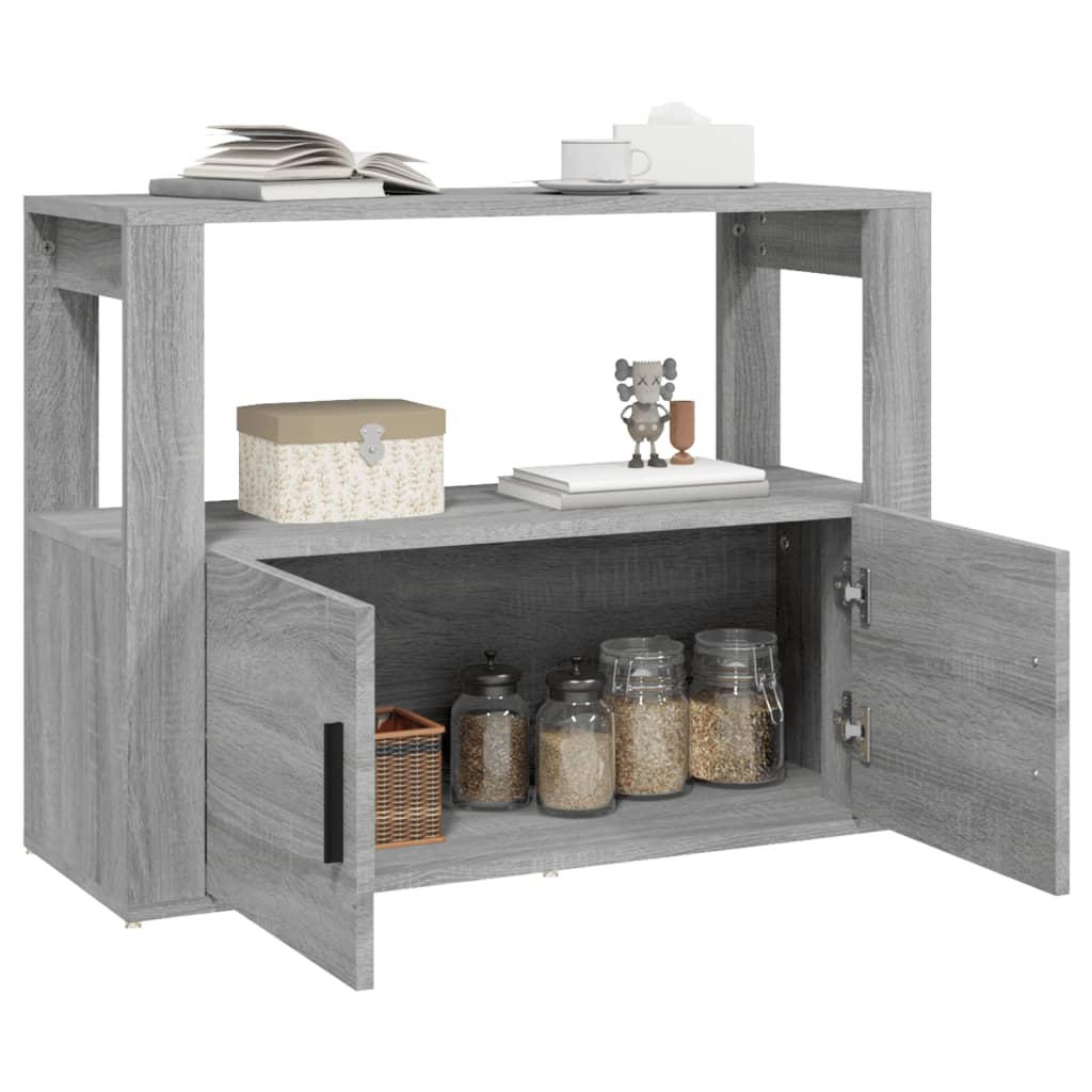 Buffet Sonoma gris 80x30x60 cm Bois d'ingénierie - XIOS