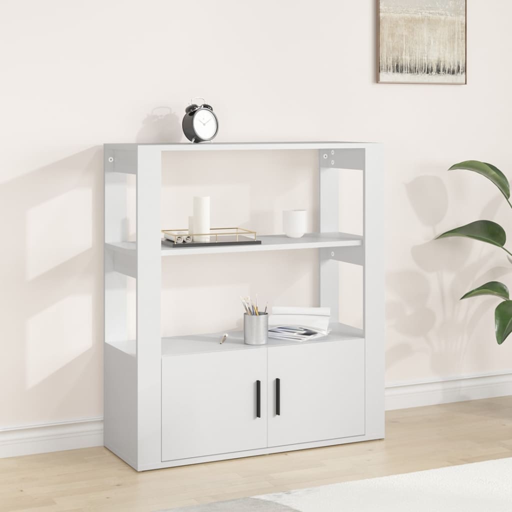 Buffet Blanc 80x30x90 cm Bois d'ingénierie - XIOS