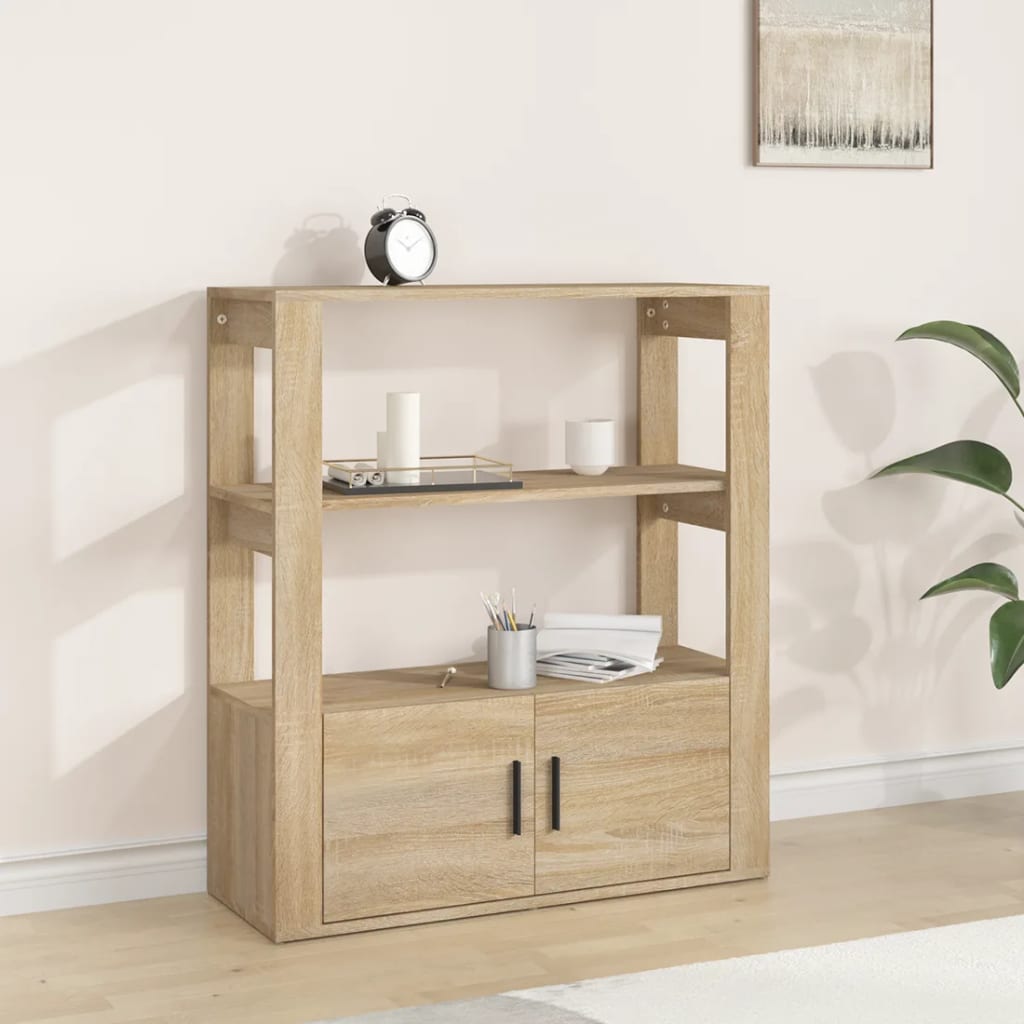 Buffet Chêne sonoma 80x30x90 cm Bois d'ingénierie - XIOS