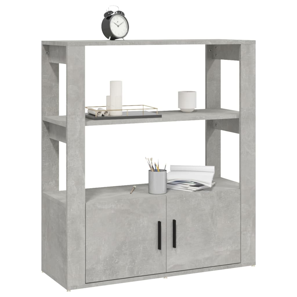 Buffet Gris béton 80x30x90 cm Bois d'ingénierie - XIOS