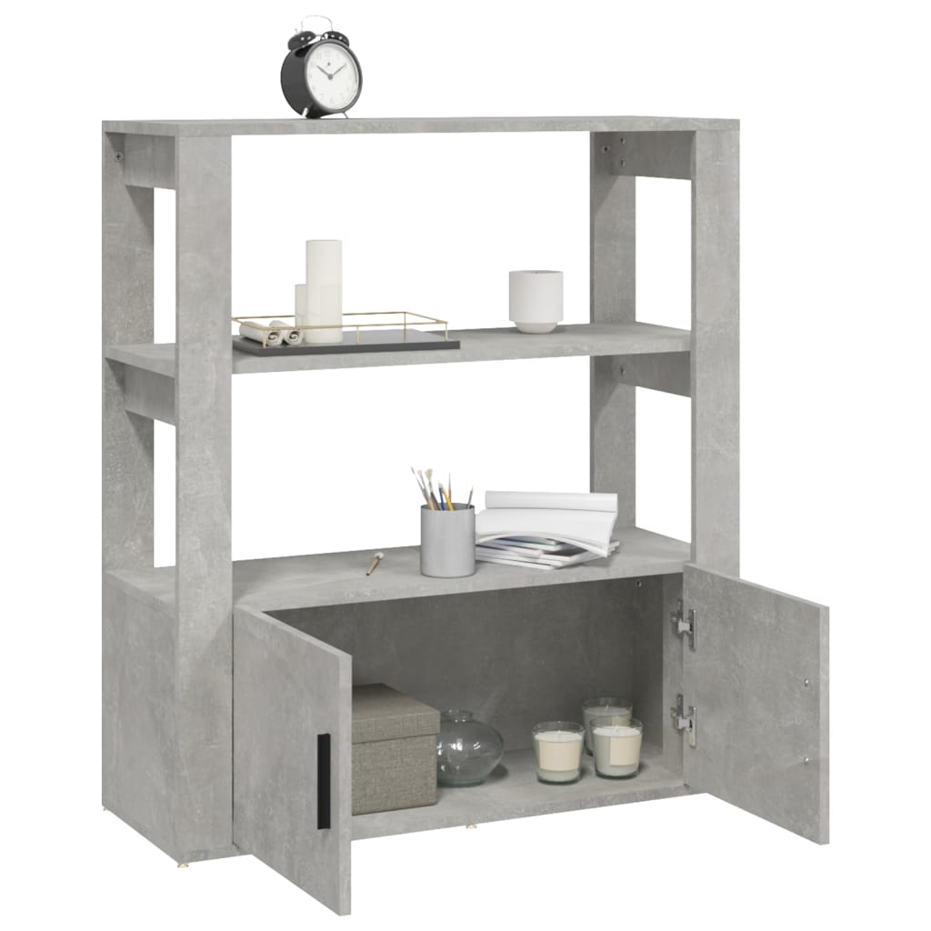 Buffet Gris béton 80x30x90 cm Bois d'ingénierie - XIOS