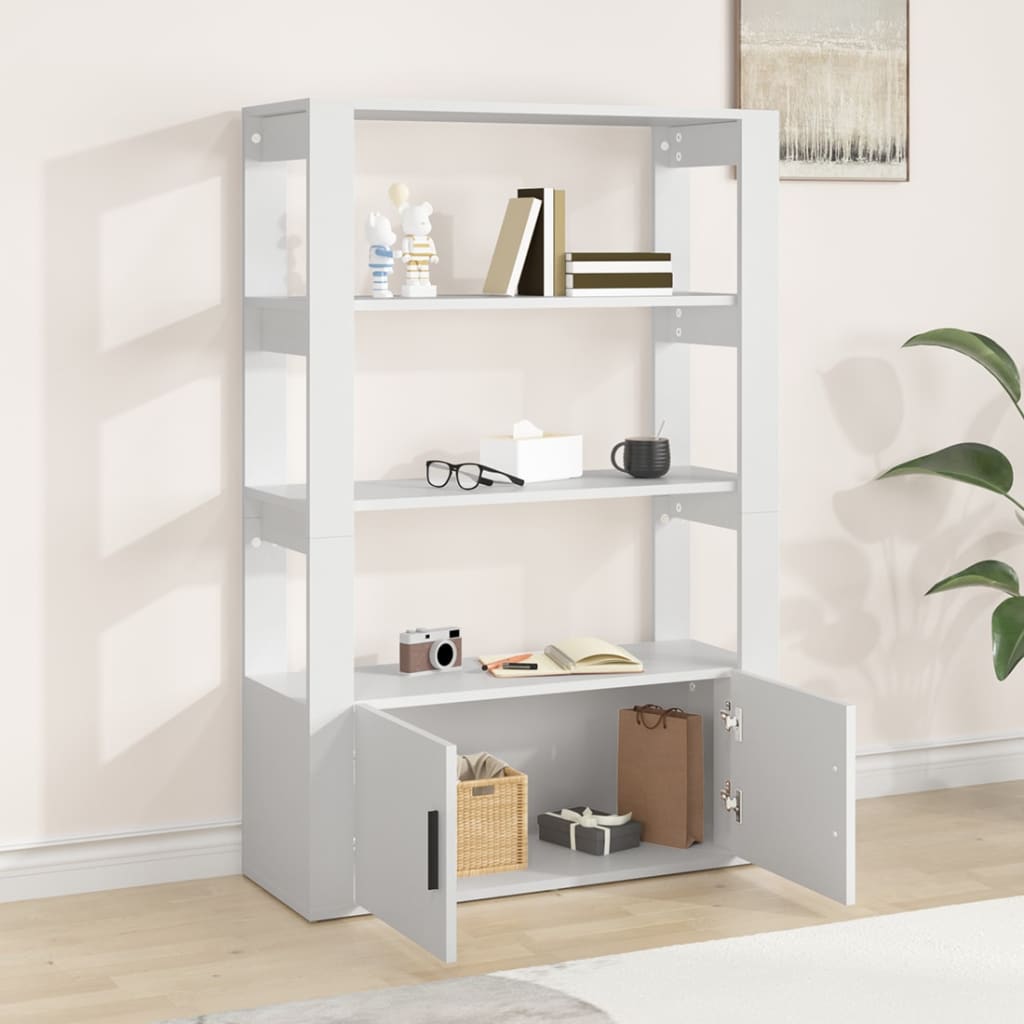 Buffet Blanc 80x30x119,5 cm Bois d'ingénierie - XIOS