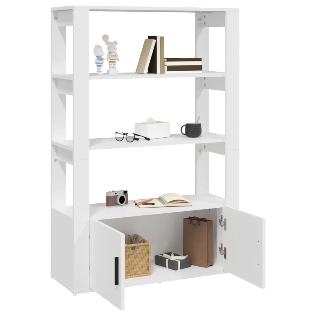 Buffet Blanc 80x30x119,5 cm Bois d'ingénierie - XIOS