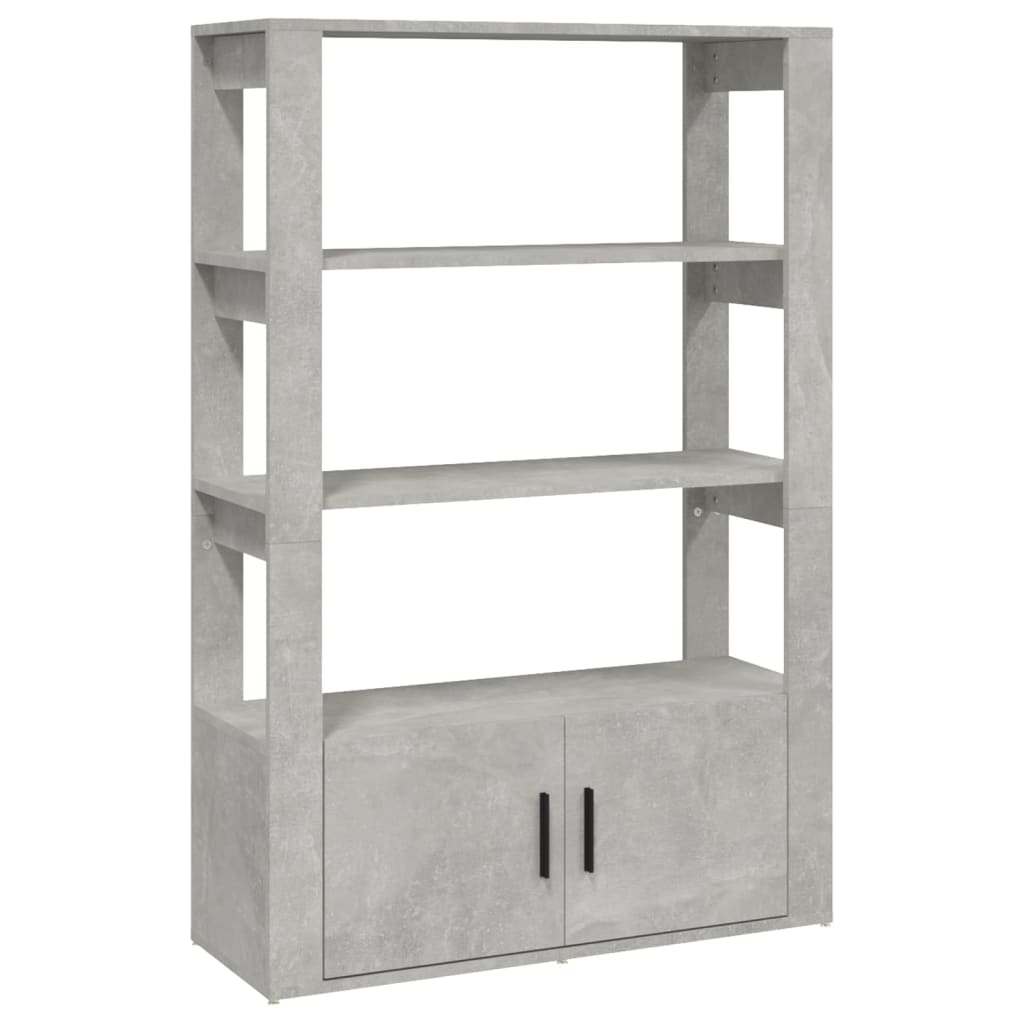 Buffet Gris béton 80x30x119,5 cm Bois d'ingénierie - XIOS