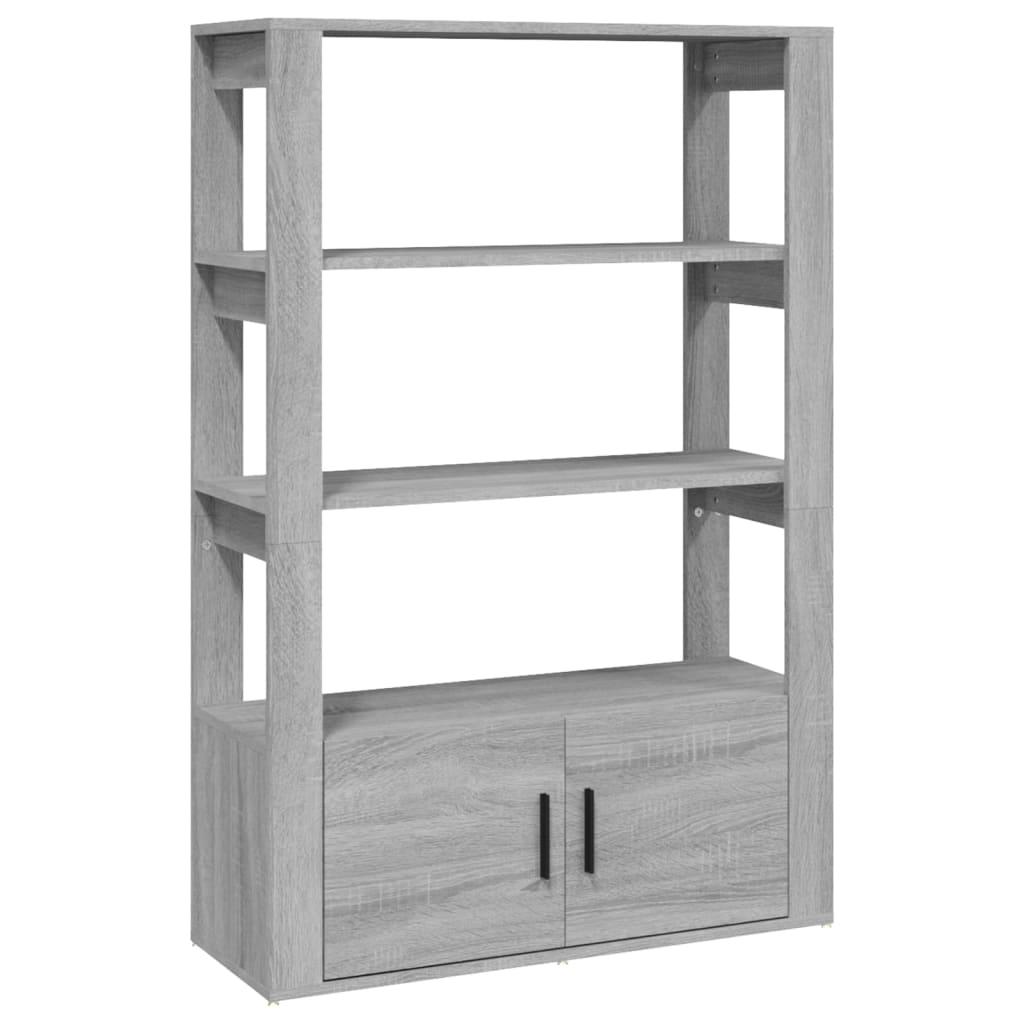 Buffet Sonoma gris 80x30x119,5 cm Bois d'ingénierie - XIOS