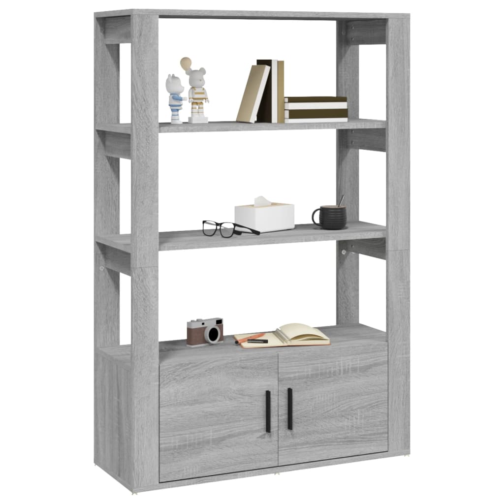 Buffet Sonoma gris 80x30x119,5 cm Bois d'ingénierie - XIOS