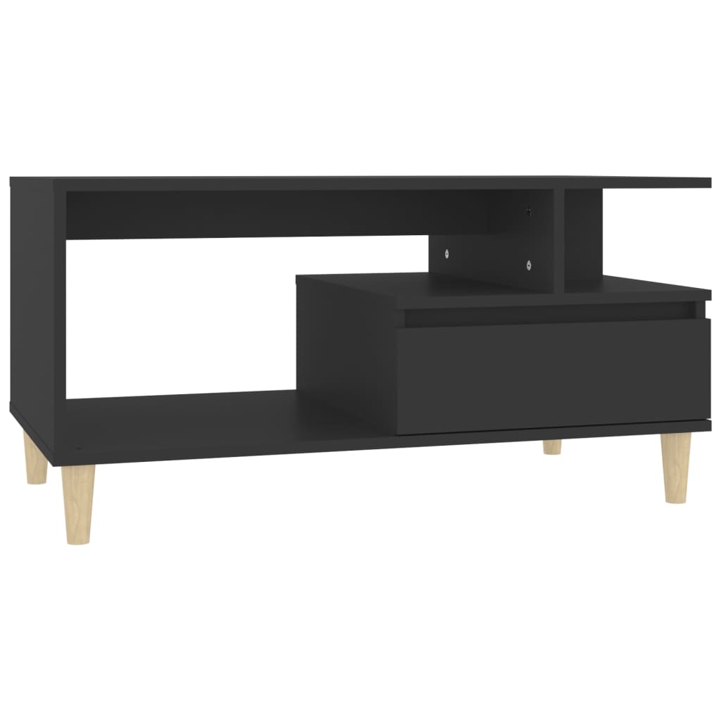 Table basse Noir 90x49x45 cm Bois d'ingénierie - XIOS