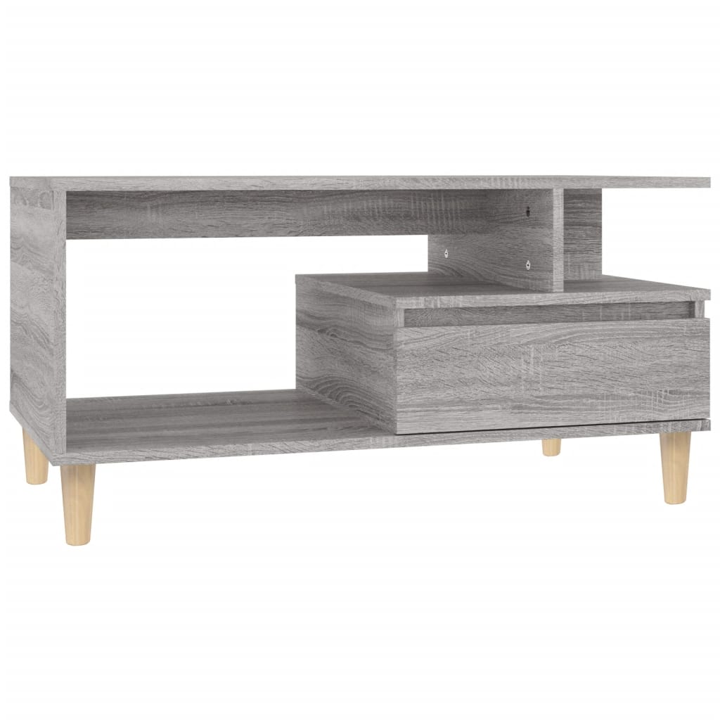 Table basse Sonoma gris 90x49x45 cm Bois d'ingénierie - XIOS