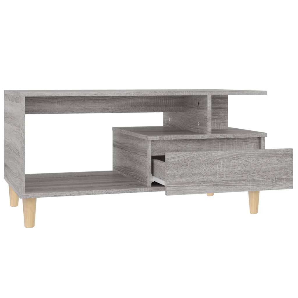 Table basse Sonoma gris 90x49x45 cm Bois d'ingénierie - XIOS