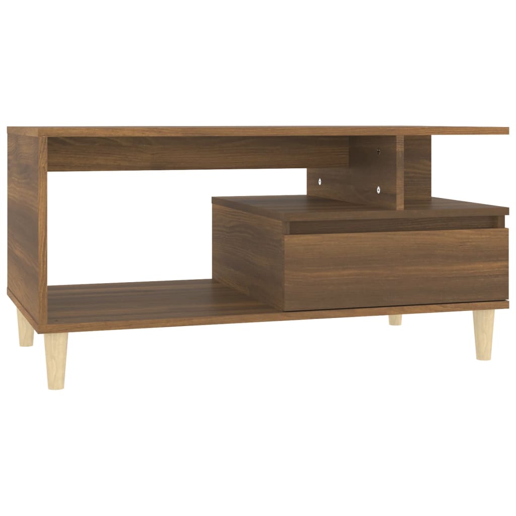Table basse Chêne marron 90x49x45 cm Bois d'ingénierie - XIOS