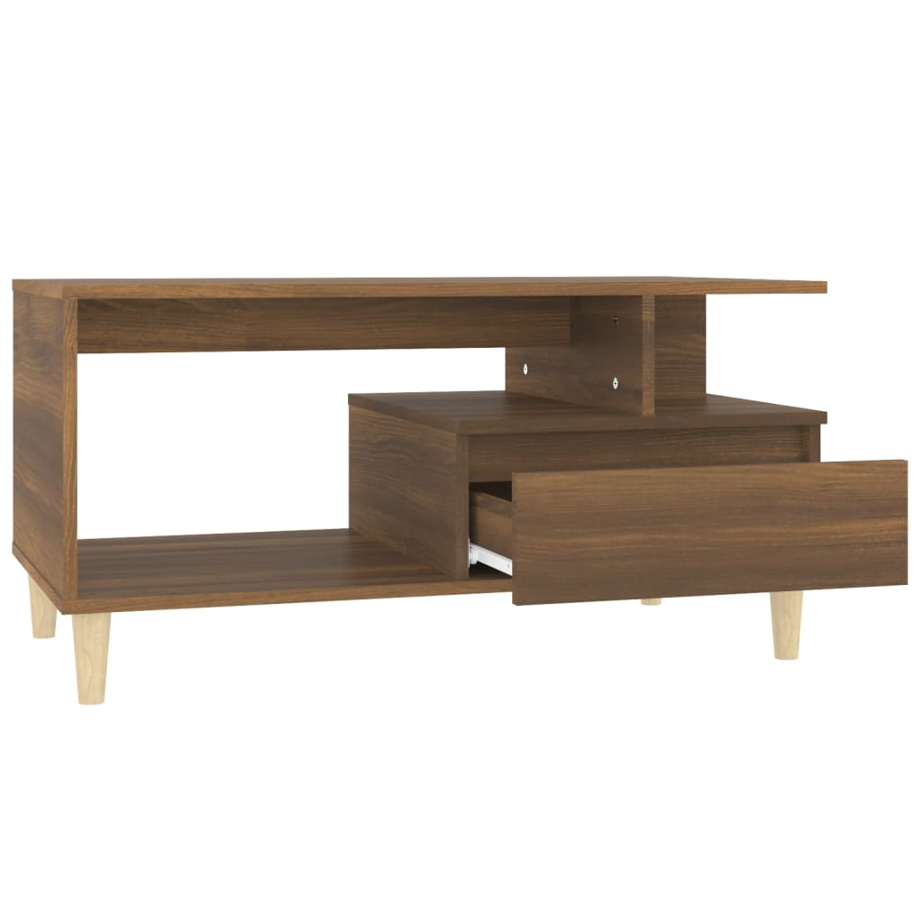 Table basse Chêne marron 90x49x45 cm Bois d'ingénierie - XIOS