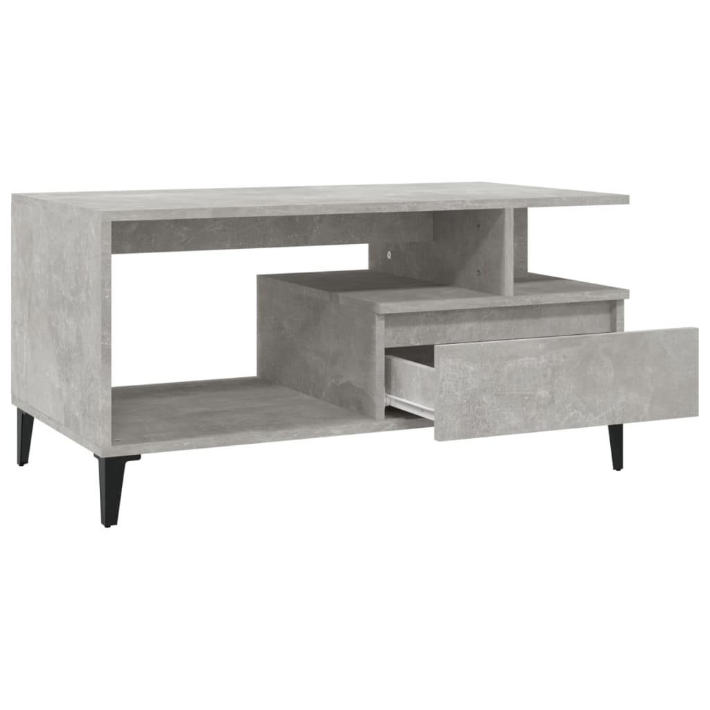 Table basse Gris béton 90x49x45 cm Bois d'ingénierie - XIOS