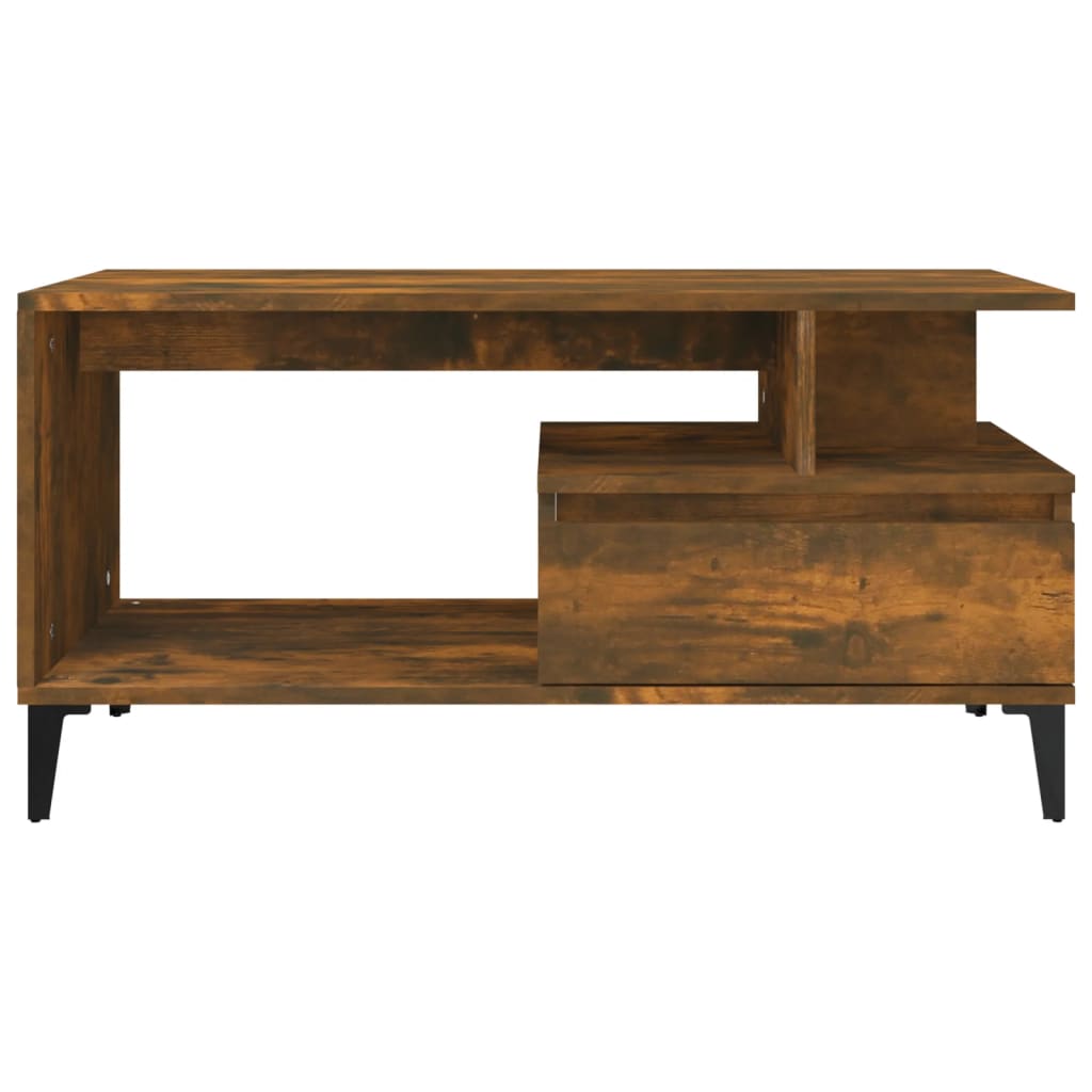 Table basse Chêne fumé 90x49x45 cm Bois d'ingénierie - XIOS