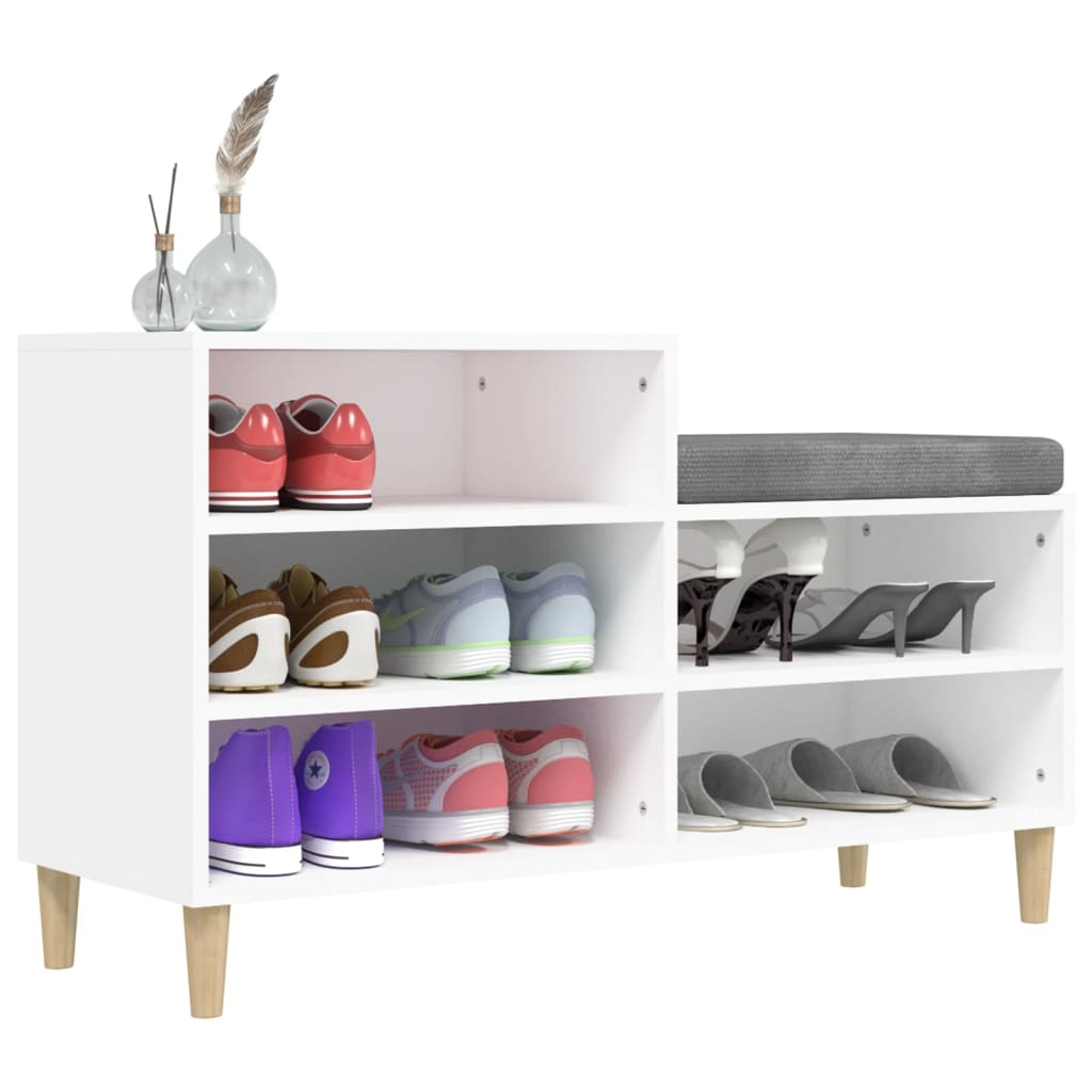 Armoire à chaussures Blanc 102x36x60 cm Bois d'ingénierie - XIOS
