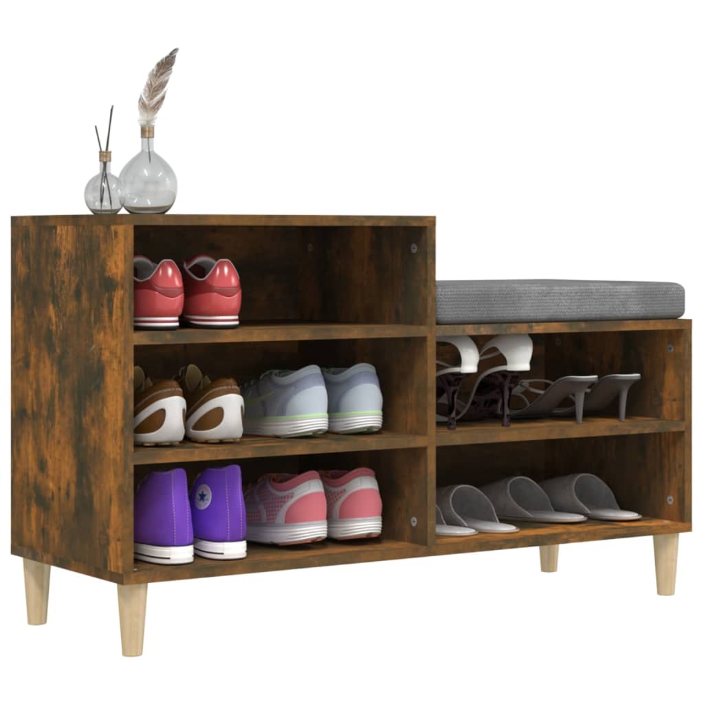 Armoire à chaussures Chêne fumé 102x36x60 cm Bois d'ingénierie - XIOS