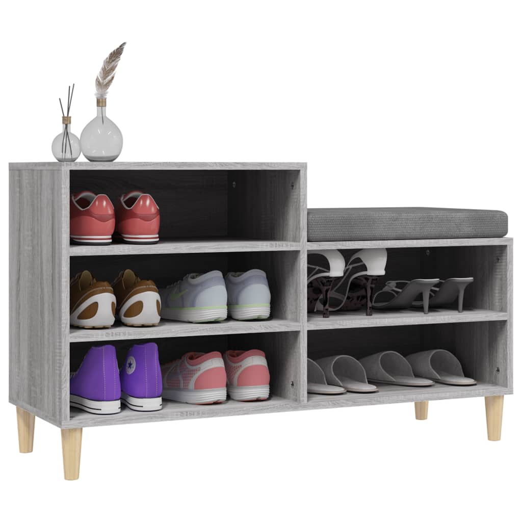 Armoire à chaussures Sonoma gris 102x36x60 cm Bois d'ingénierie - XIOS