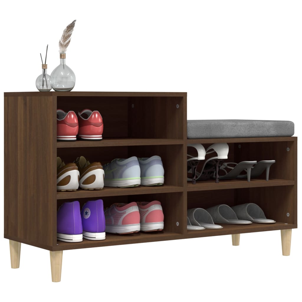 Armoire à chaussures Chêne marron 102x36x60cm Bois d'ingénierie - XIOS