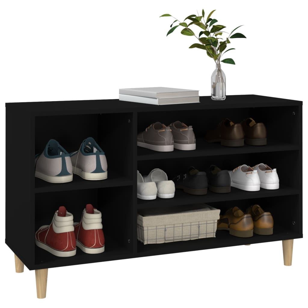 Armoire à chaussures Noir 102x36x60 cm Bois d'ingénierie - XIOS