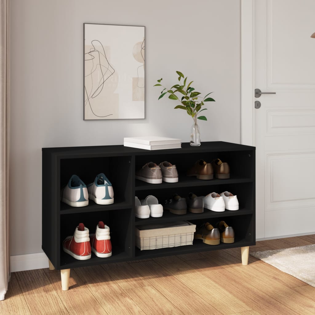 Armoire à chaussures Noir 102x36x60 cm Bois d'ingénierie - XIOS