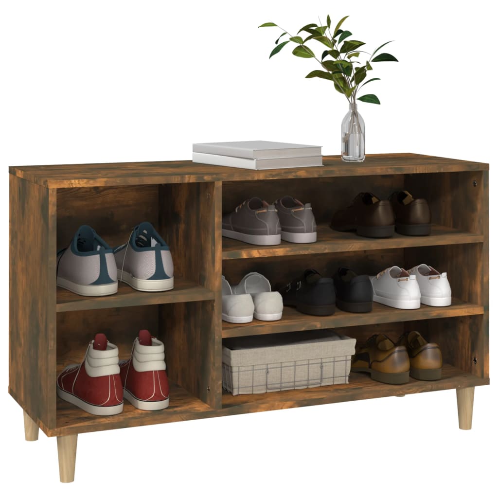 Armoire à chaussures Chêne fumé 102x36x60 cm Bois d'ingénierie - XIOS